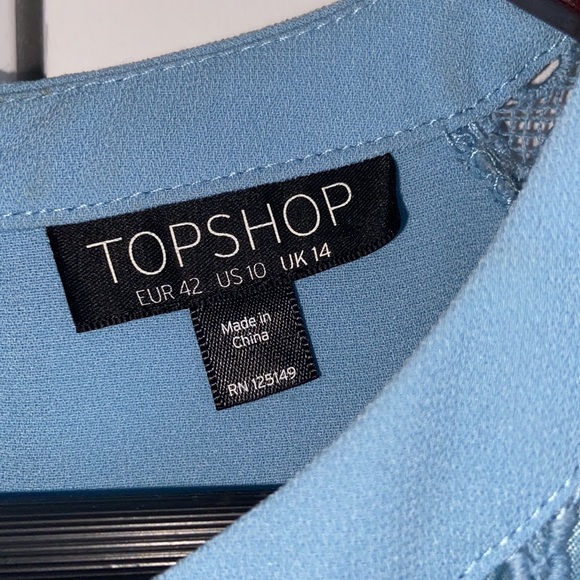 TOPSHOP Cutwork TShirt Playsuit in Size 10 - Picture 8 of 8